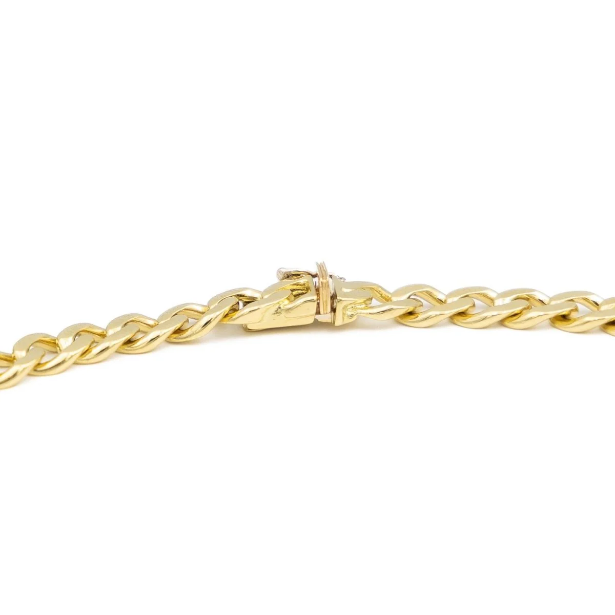 Infinity motif chain necklace in 2 golds and diamonds - Image 4