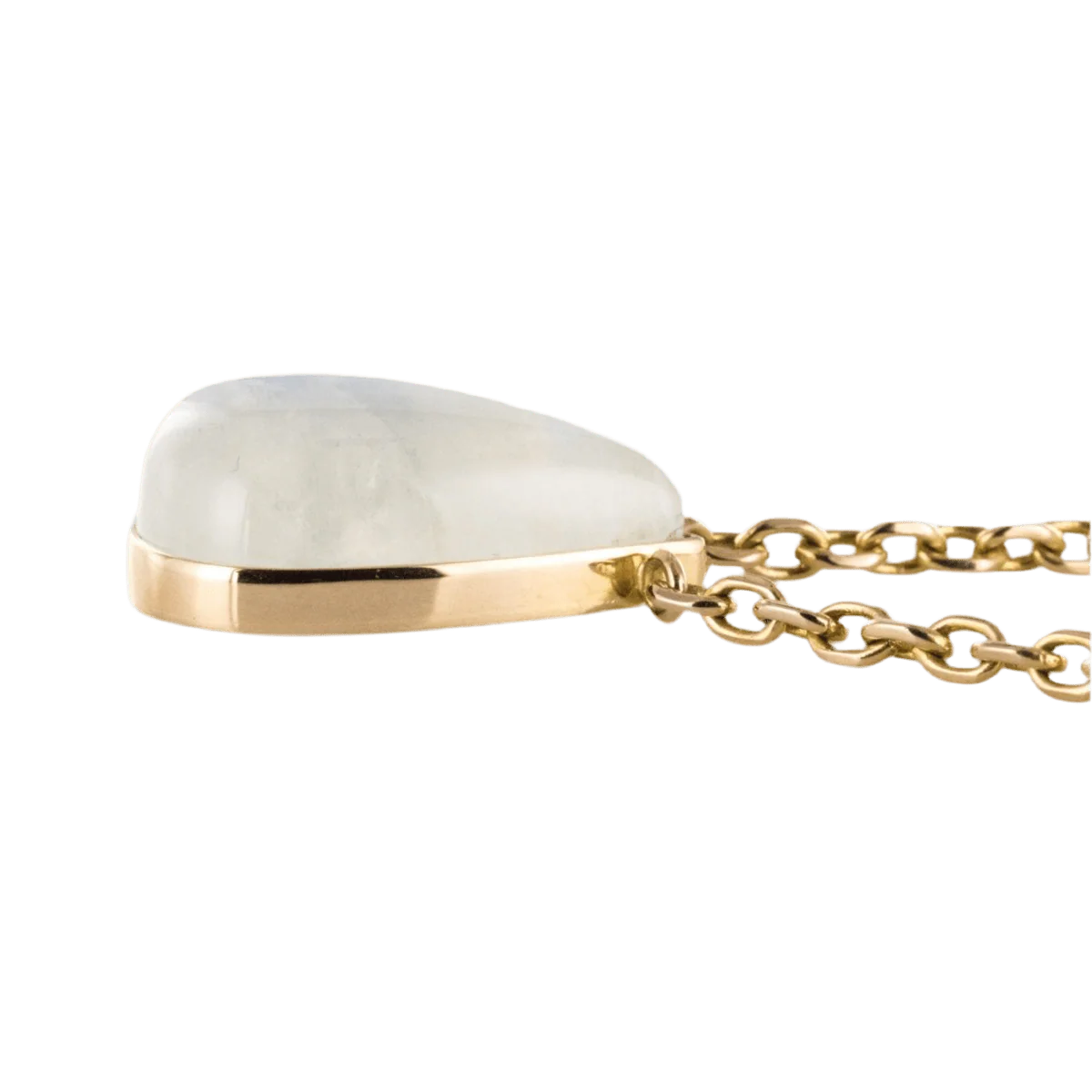 Yellow gold chain necklace with labradorites - Image 4