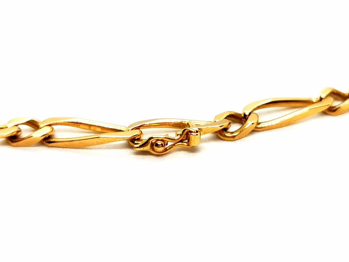 Alternating link chain necklace in yellow gold - Image 7