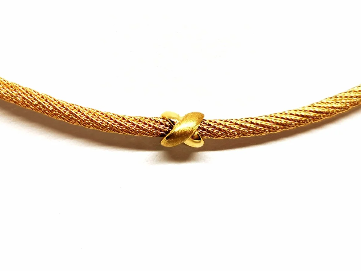 Cable link necklace in yellow gold - Image 3