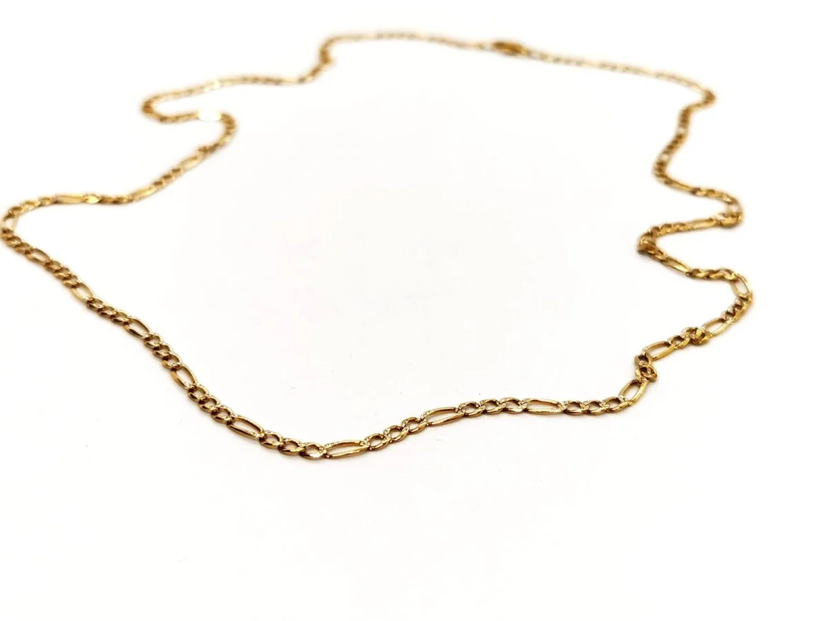 Figaro mesh necklace Yellow gold - Image 7