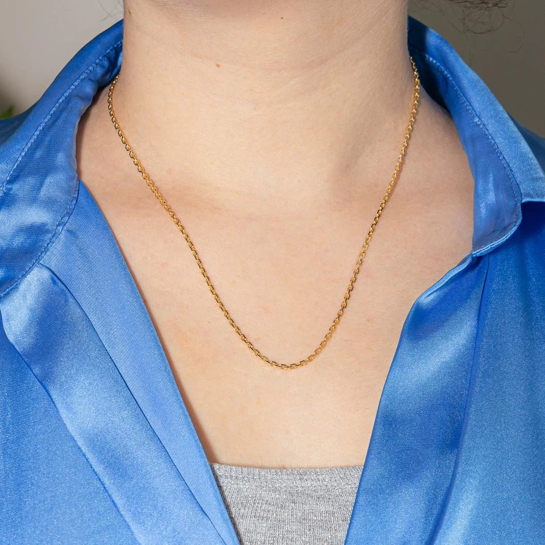Yellow gold chain necklace - Image 2