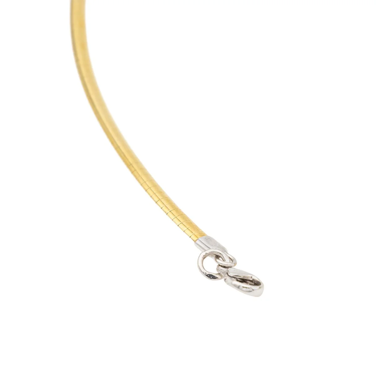 Omega mesh necklace in white gold - Image 6