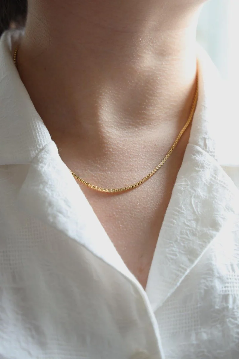 Venetian mesh necklace Yellow gold - Image 2