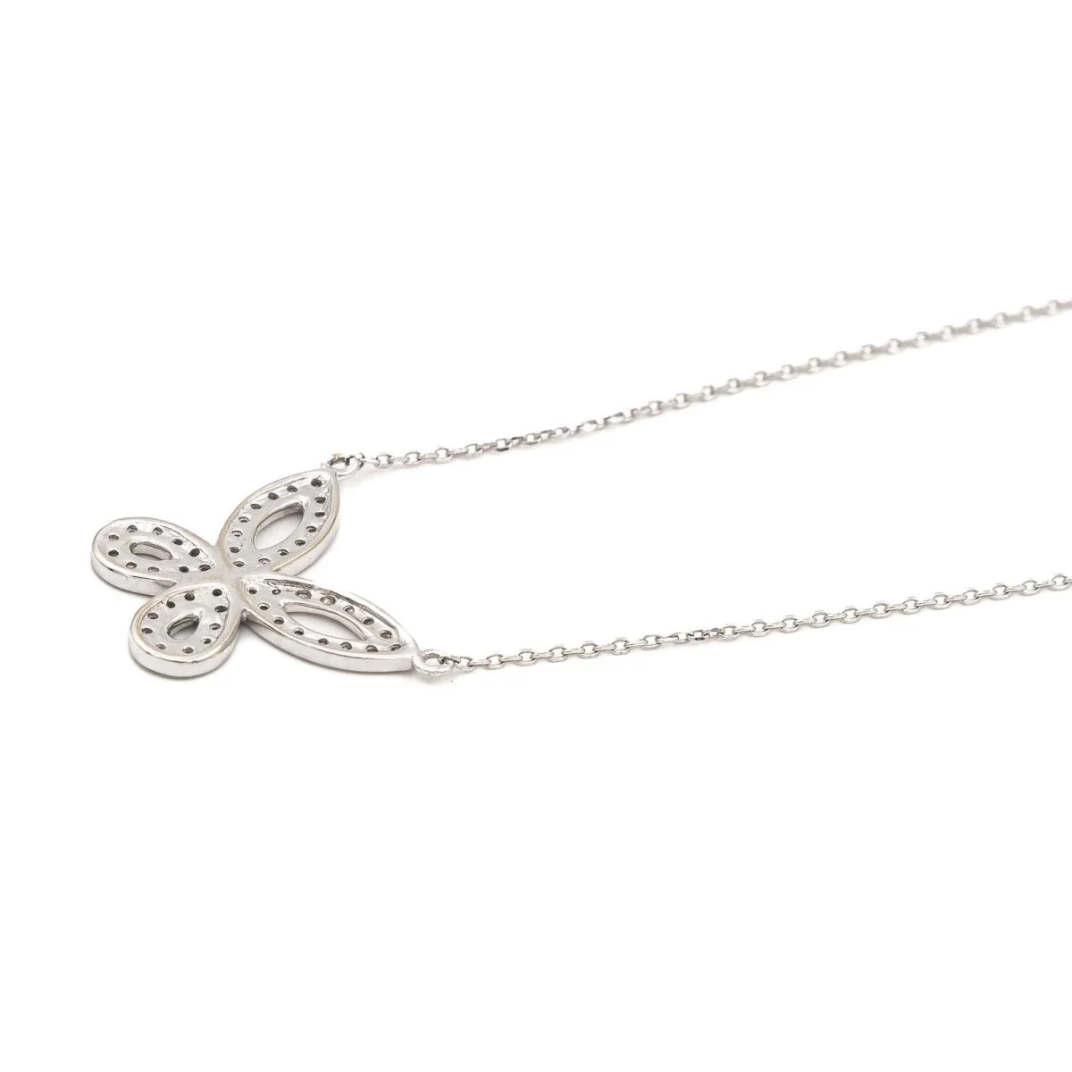 White Gold Diamond Necklace - Image 6