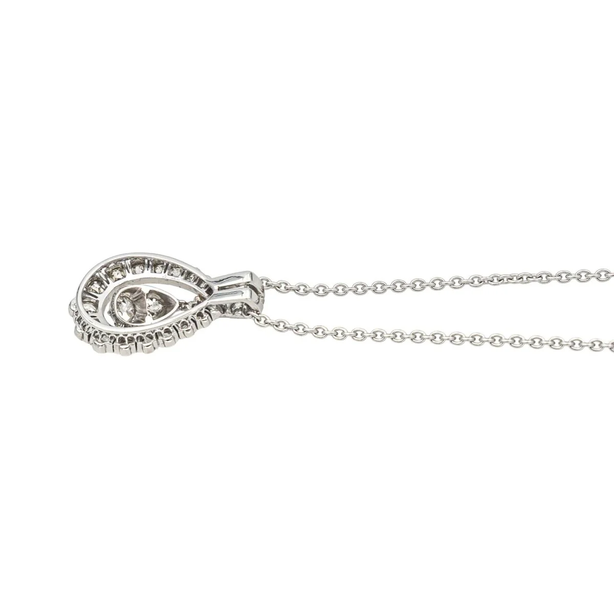 Pendant necklace in white gold and diamonds - Image 5