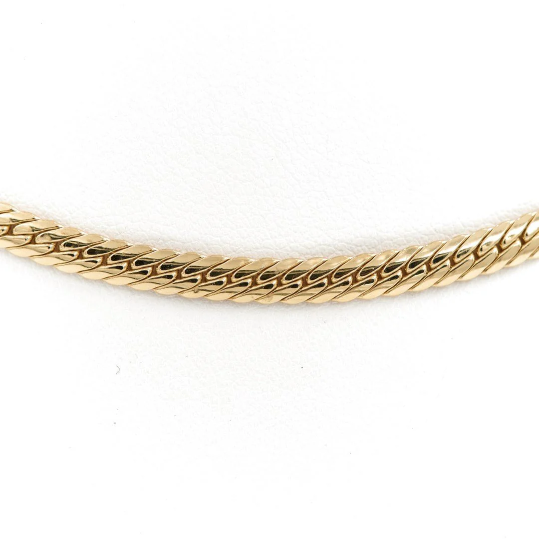 English mesh necklace in yellow gold - Image 3