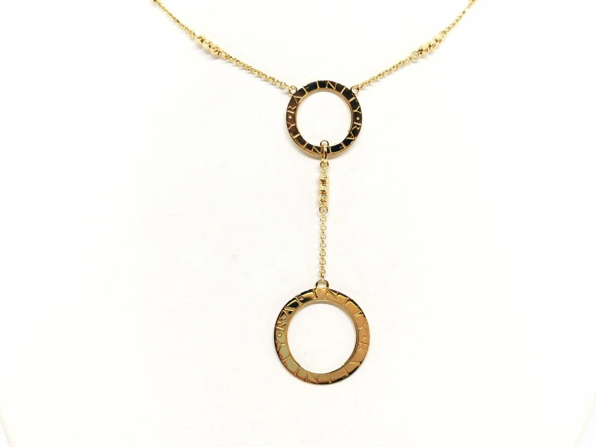 Yellow gold ring pendant necklace - Image 2
