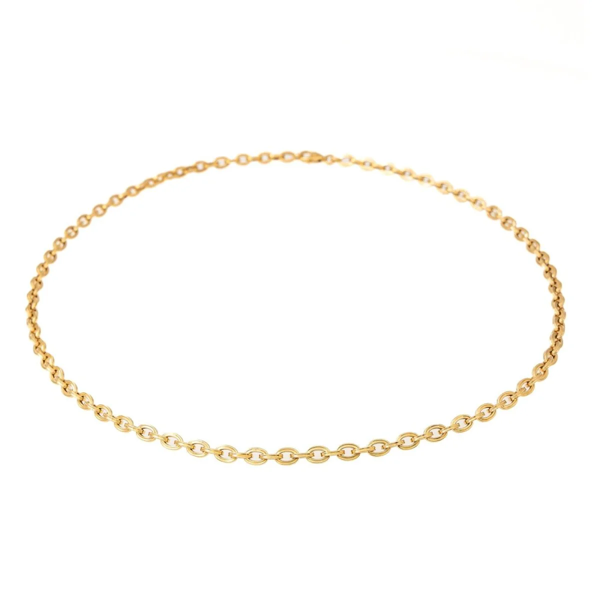Yellow gold mesh chain necklace - Image 4