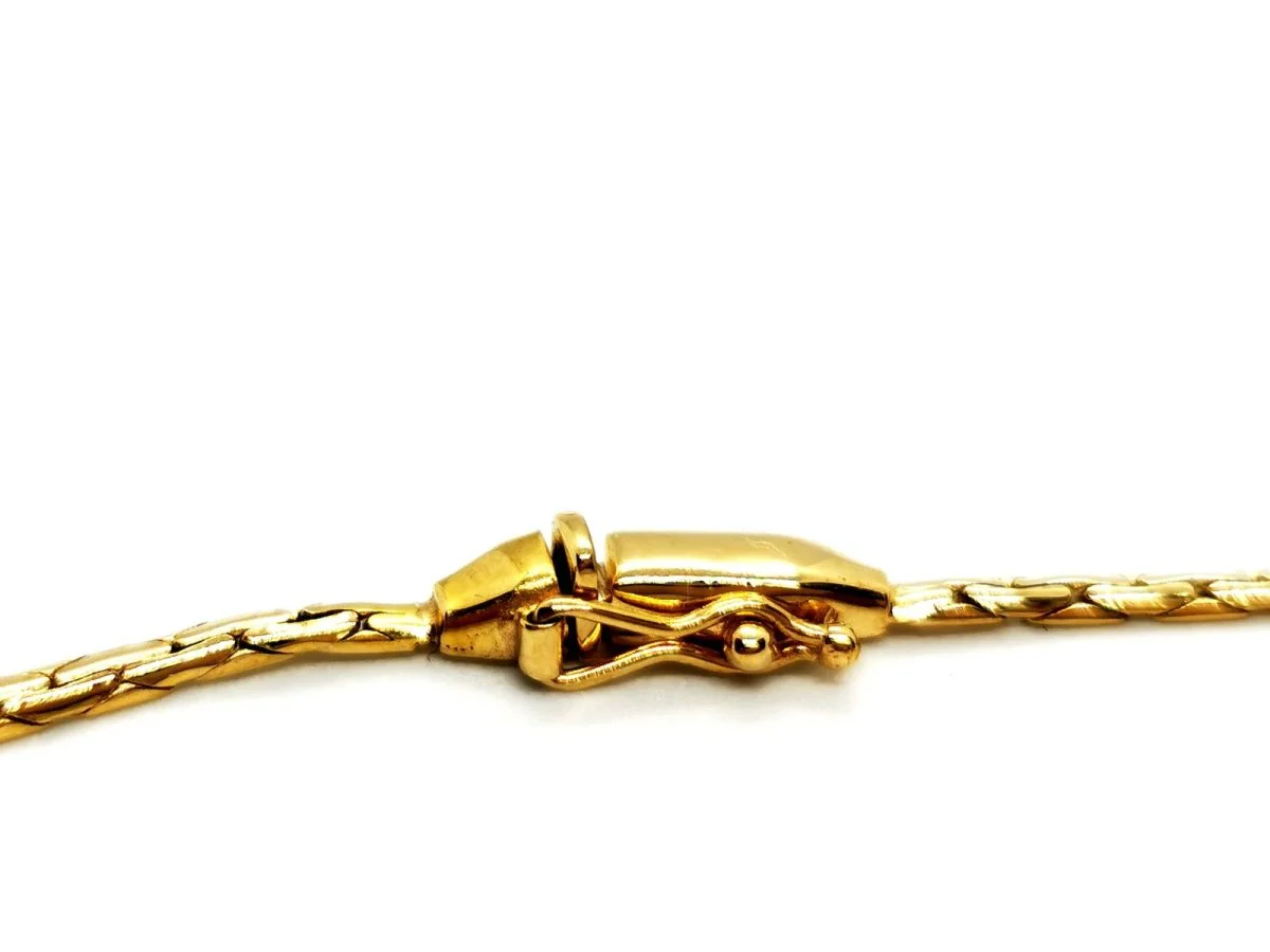 Yellow gold and diamond pendant necklace - Image 6