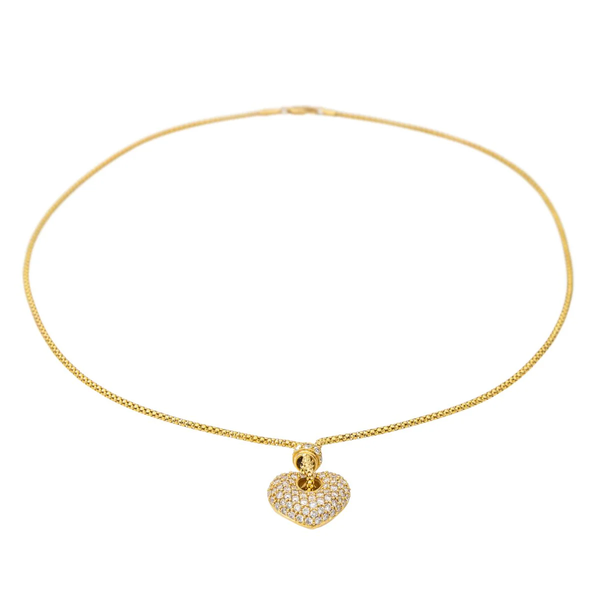 Yellow Gold Diamond Necklace - Image 5