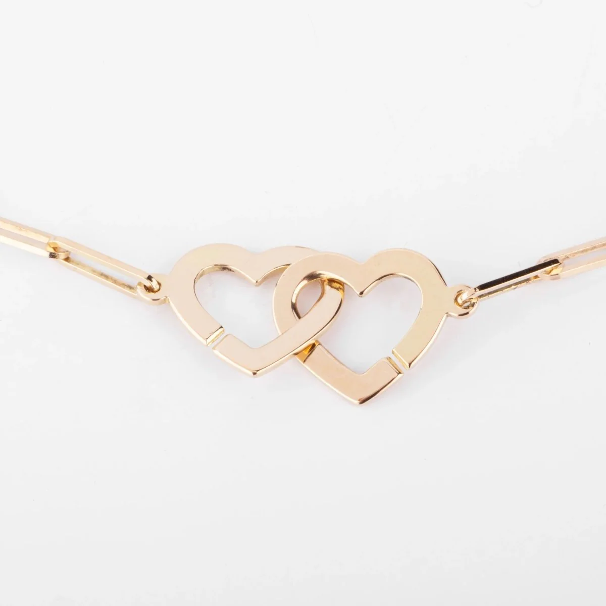 Dinh Van pink gold necklace forming 2 hearts - Image 2