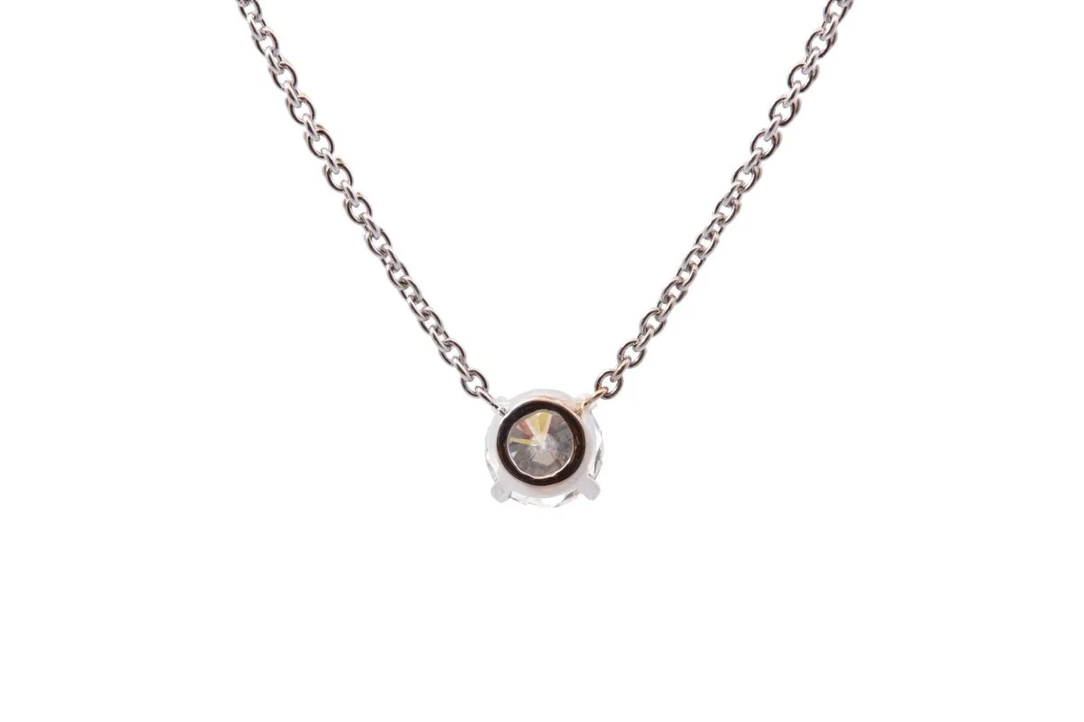Pendant necklace in white gold and diamond - Image 3
