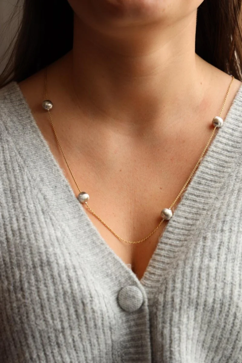 Yellow gold long necklace - Image 2