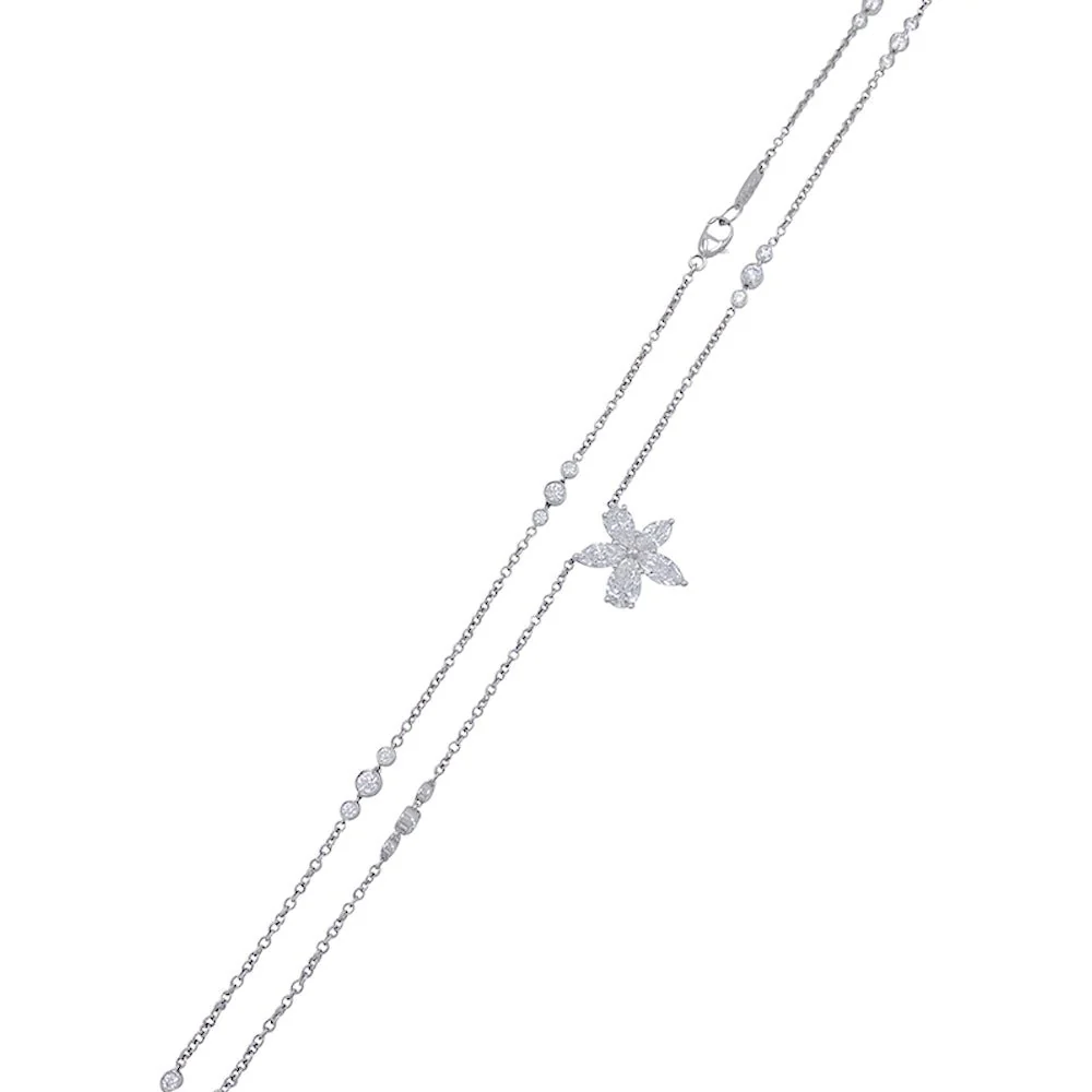 Tiffany &amp; Co. necklace, "Victoria, flower corolla pendant", platinum, diamonds - Image 4