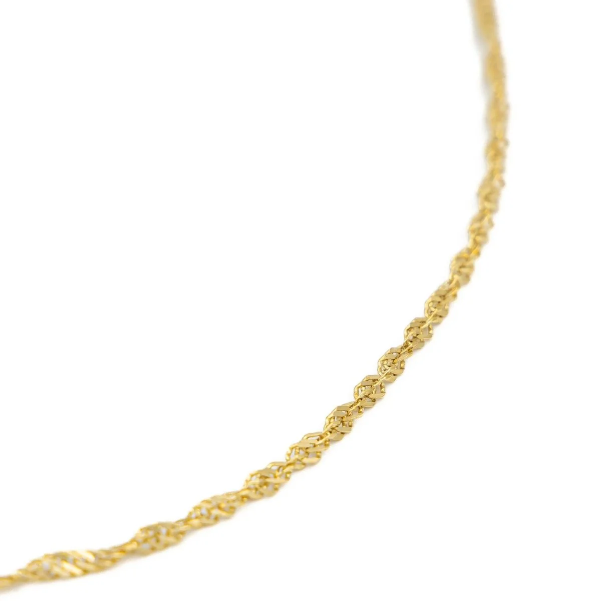 Twisted mesh chain necklace in yellow gold - Image 5