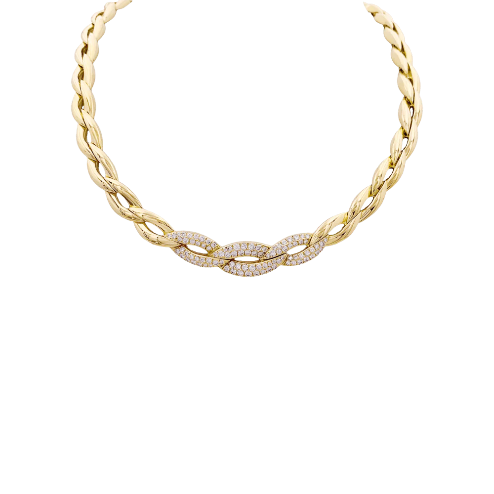 Necklace Ras de Cou VAN CLEEF & ARPELS in yellow gold and diamonds - Image 3