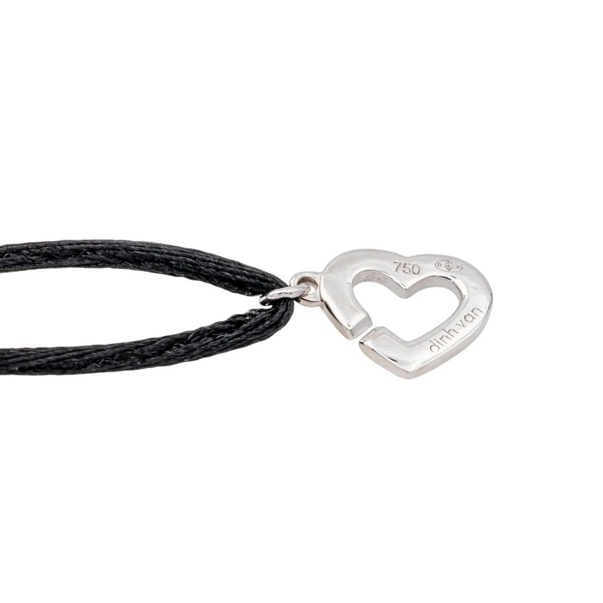 Bracelet Dinh Van Double heart White gold diamond - Image 7