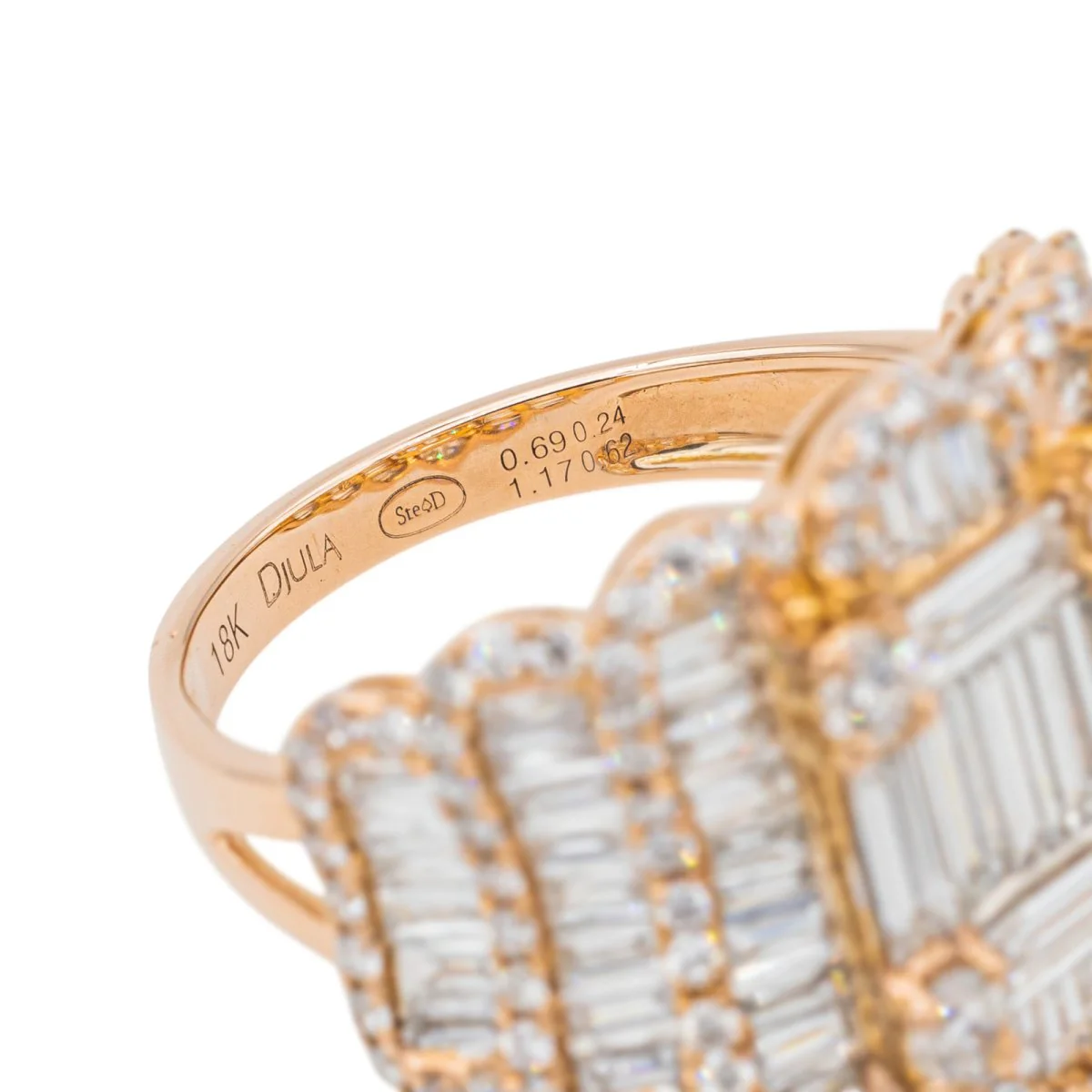 Djula Ring Rose gold cocktail diamond - Image 7