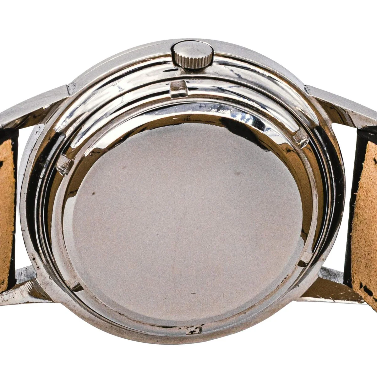 ETERNA-MATIC watch in steel and leather - Image 6