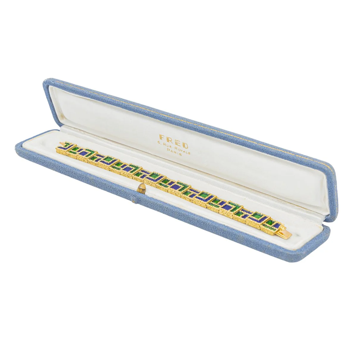 FRED and GEORLAND bracelet in enamel and yellow gold - Image 3