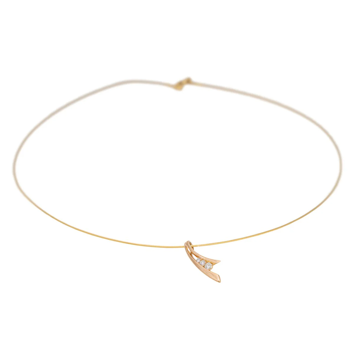 Garel Necklace Trilogy Trilogy Rose Gold Diamond - Image 14