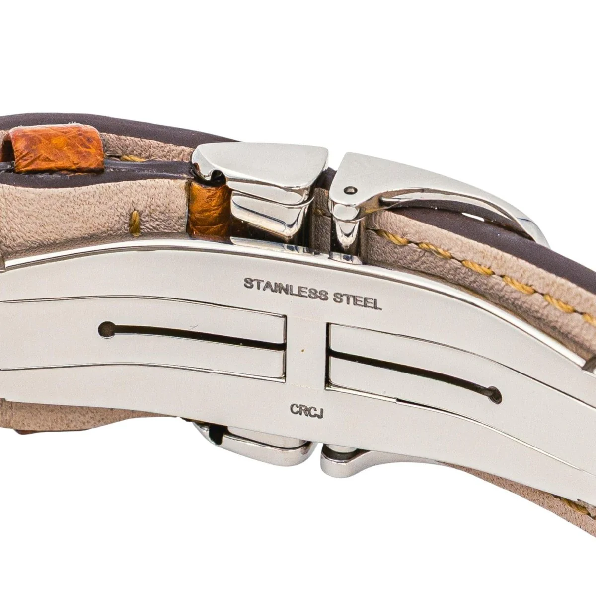 JAEGER-LECOULTRE "Reverso Tribute Duoface" watch in steel, silver and leather - Image 8