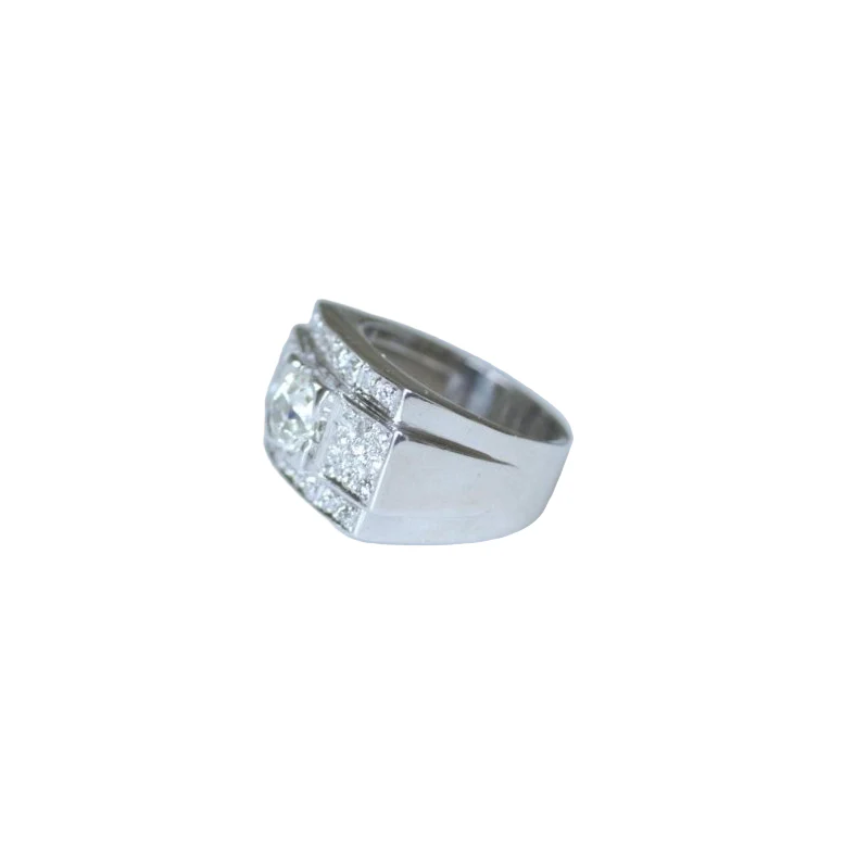 Ring Headband in paltinium and diamonds - Image 3
