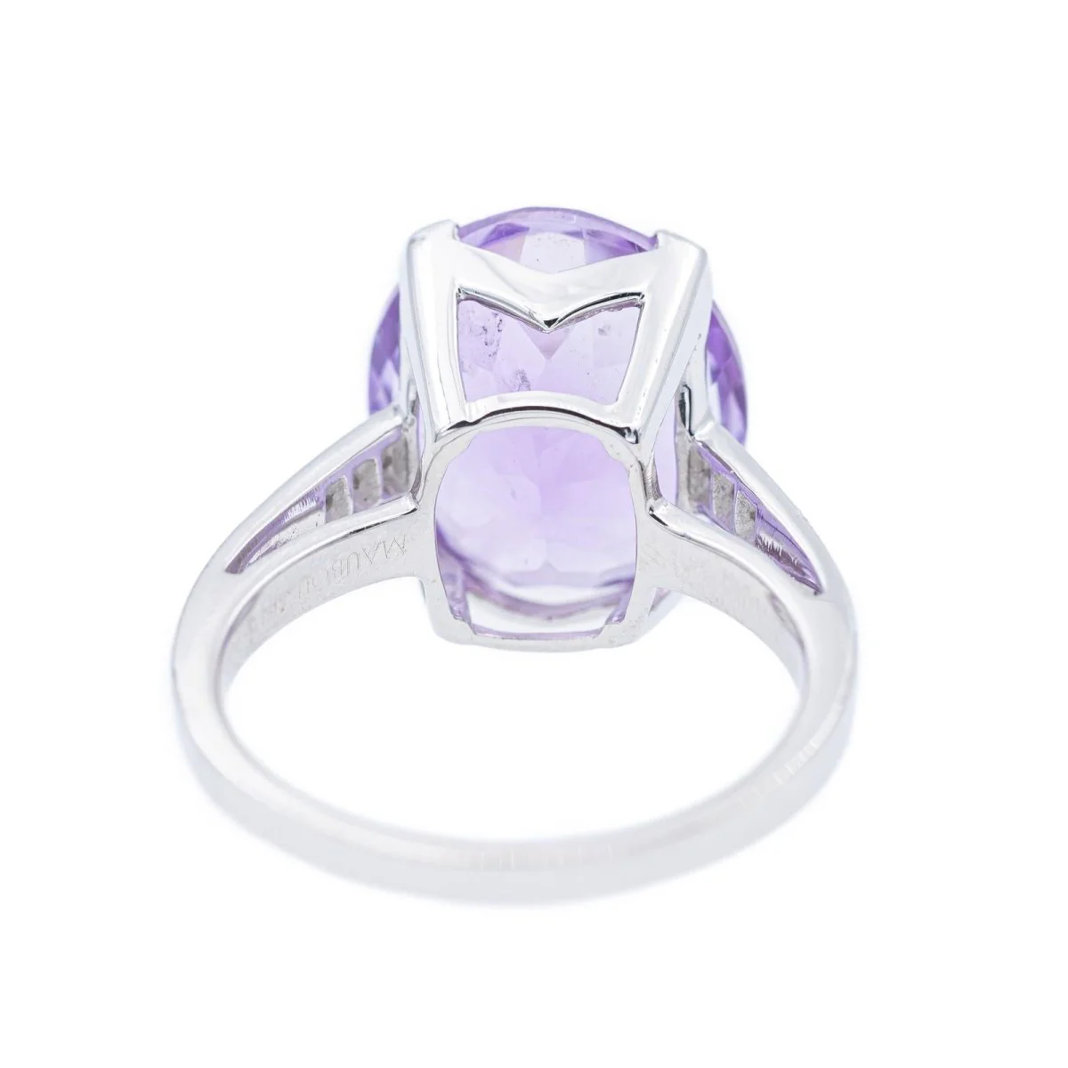 MAUBOUSSIN Cocktail Ring “Mon Bébé d’Amour” in white gold, amethyst and diamonds - Image 4