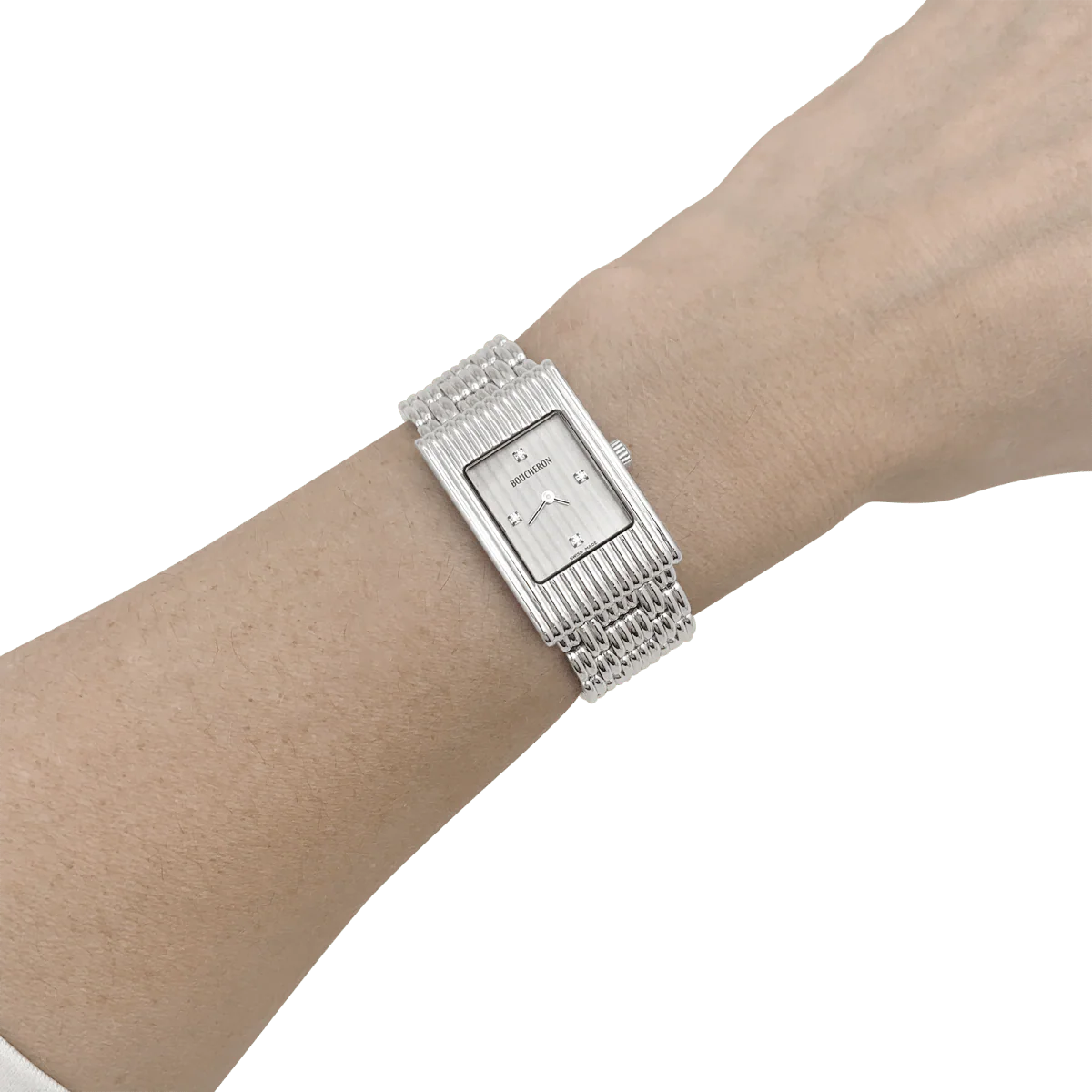 Watch BOUCHERON "Reflet" in steel and diamonds - Image 2