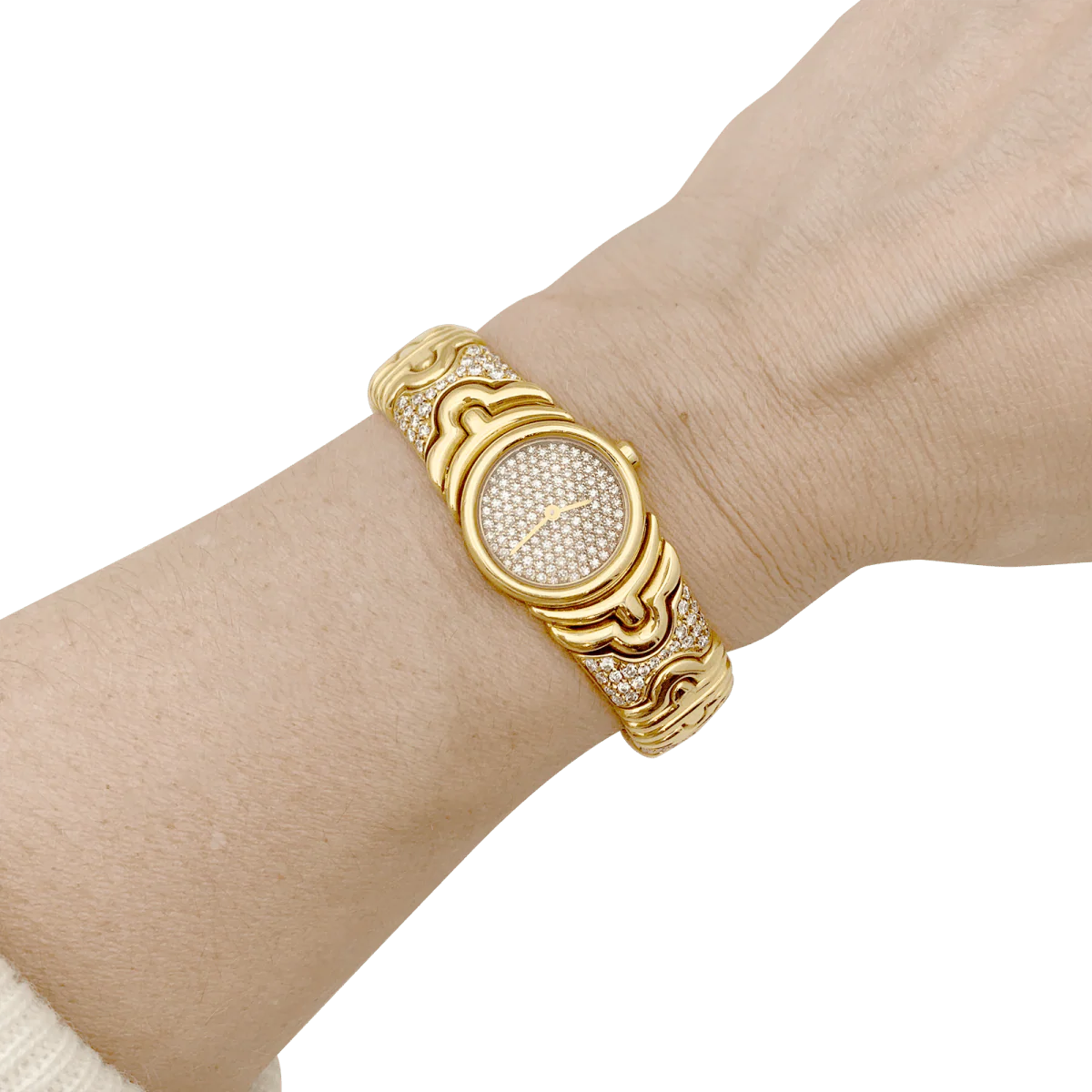 Watch BULGARI "Parentesi" in yellow gold and diamonds - Image 2