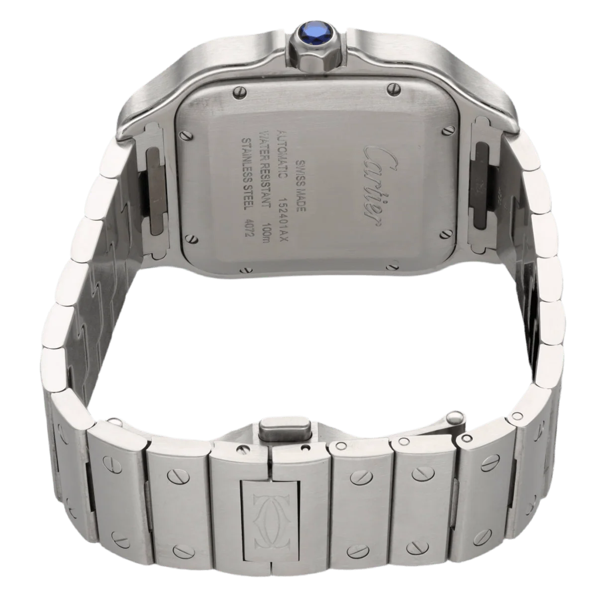 Watch Cartier Santos GM Homme (Ref: 4072) in steel circa 2020. Automatic. Original box and papers. - Image 5