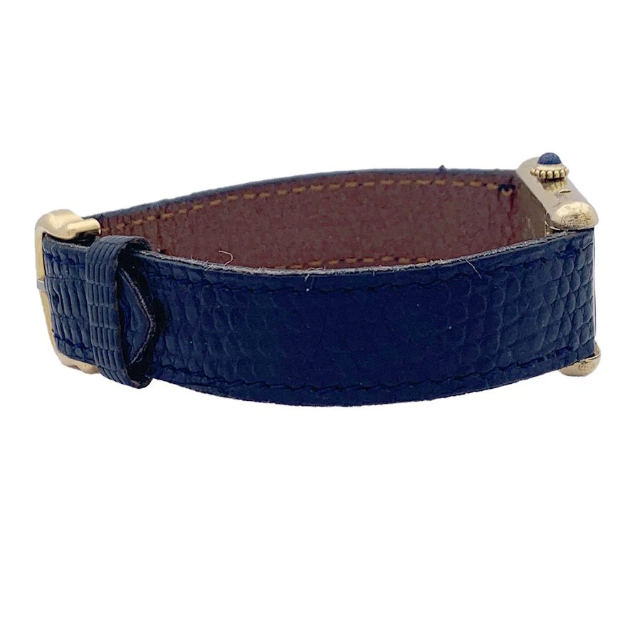 CARTIER "Tank Must" silver gold-plated watch, blue lacquered dial. - Image 3