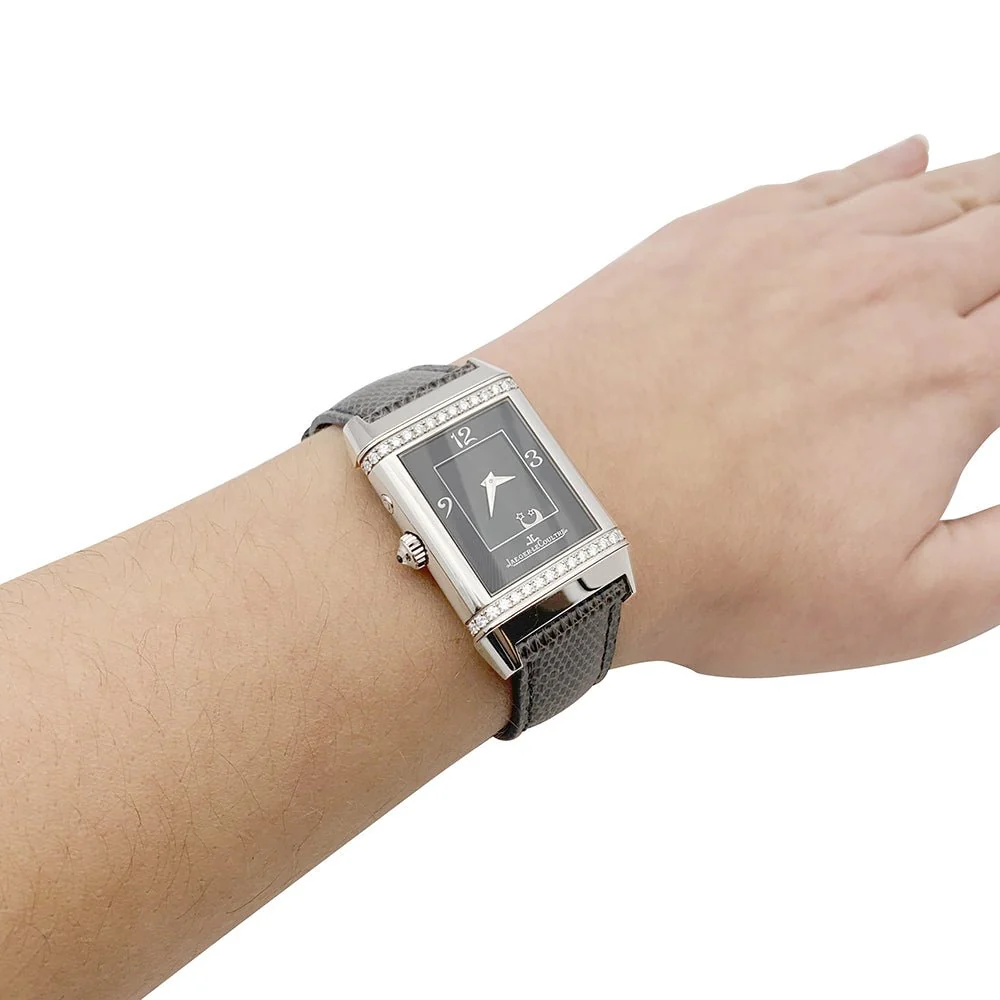 JAEGER LECOULTRE watch, “Reverso Duetto”, in white gold and diamond - Image 4