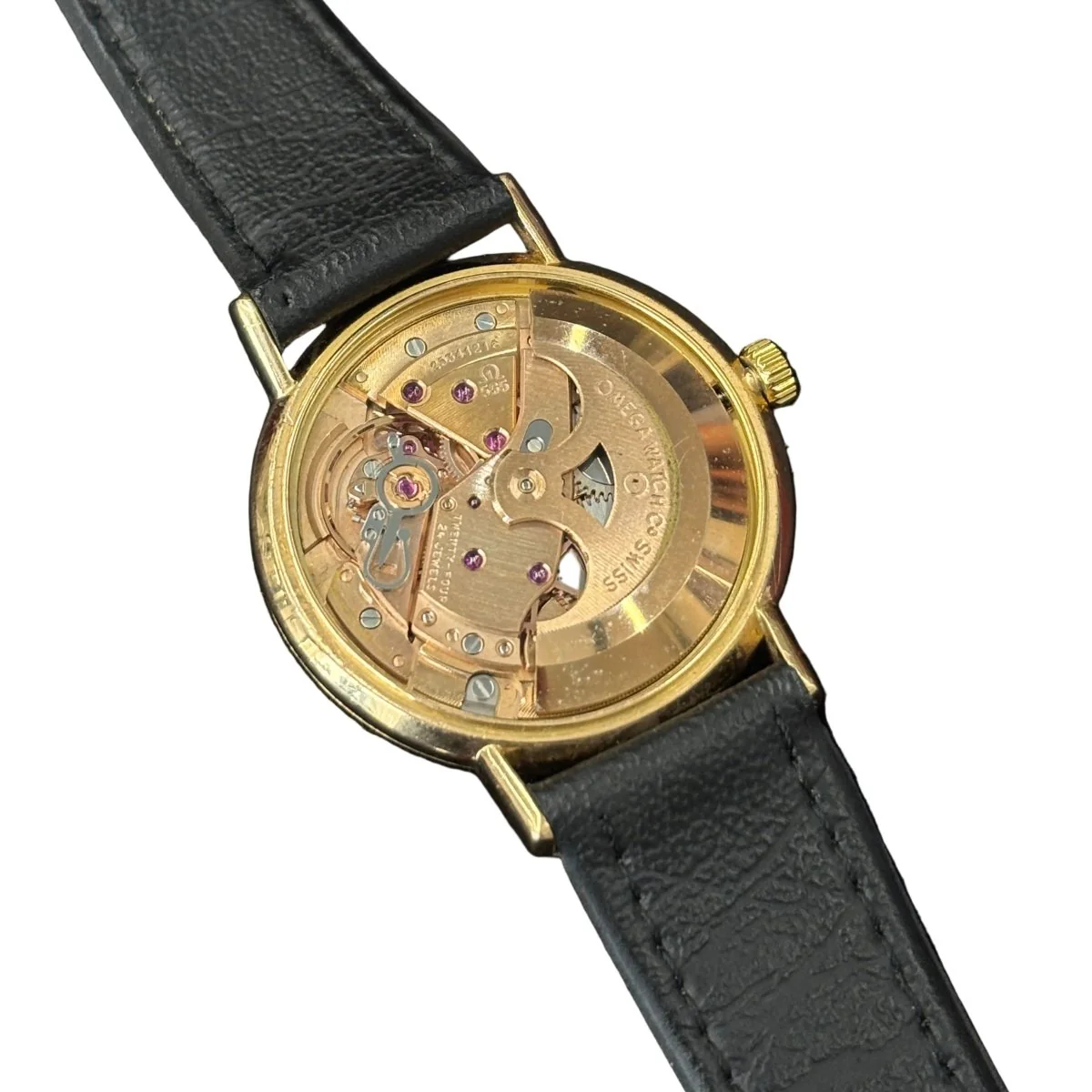 Watch OMEGA "Geneva" in yellow gold, steel and leather - Image 4