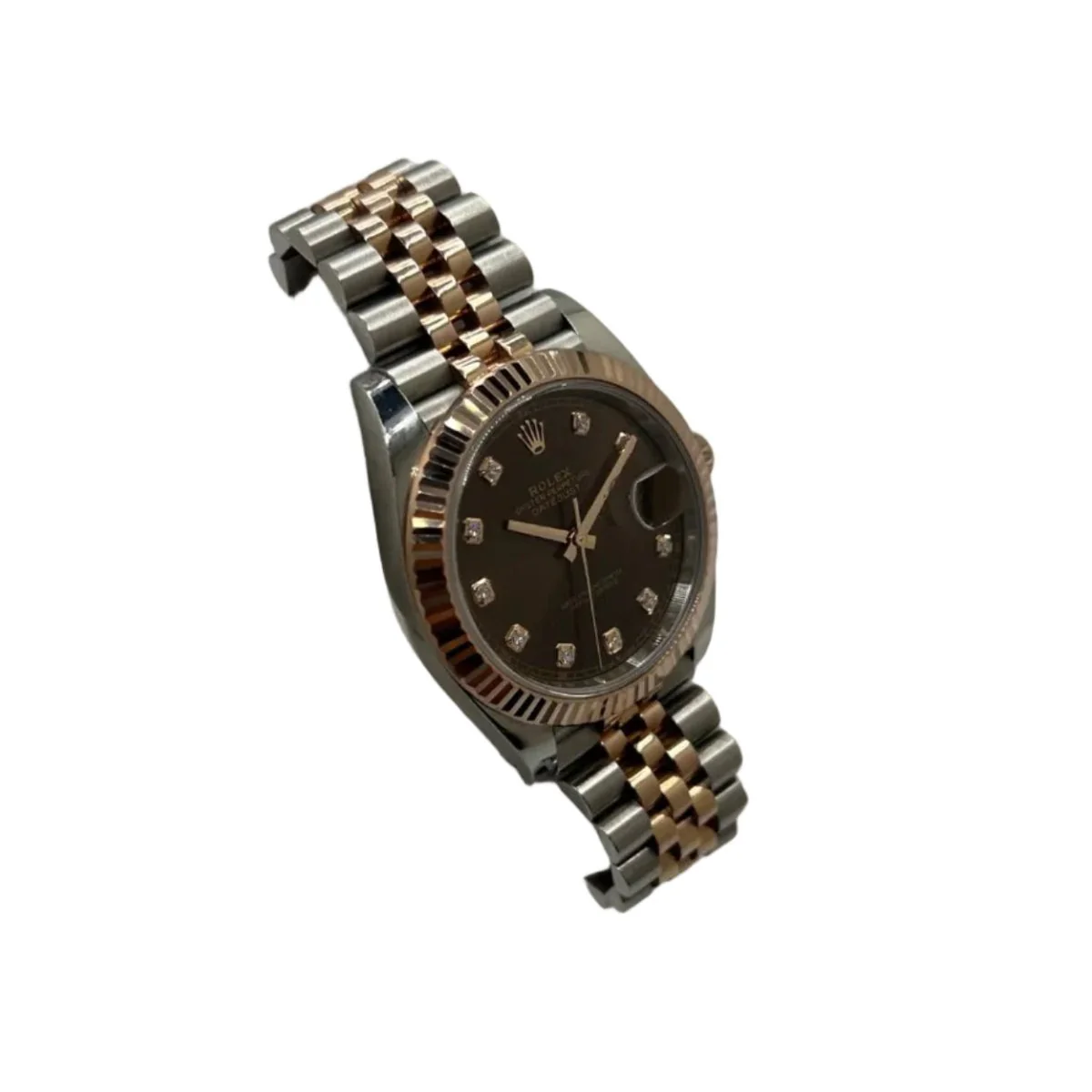 Watch ROLEX "DateJust 41" in rose gold, steel and diamonds - Image 3