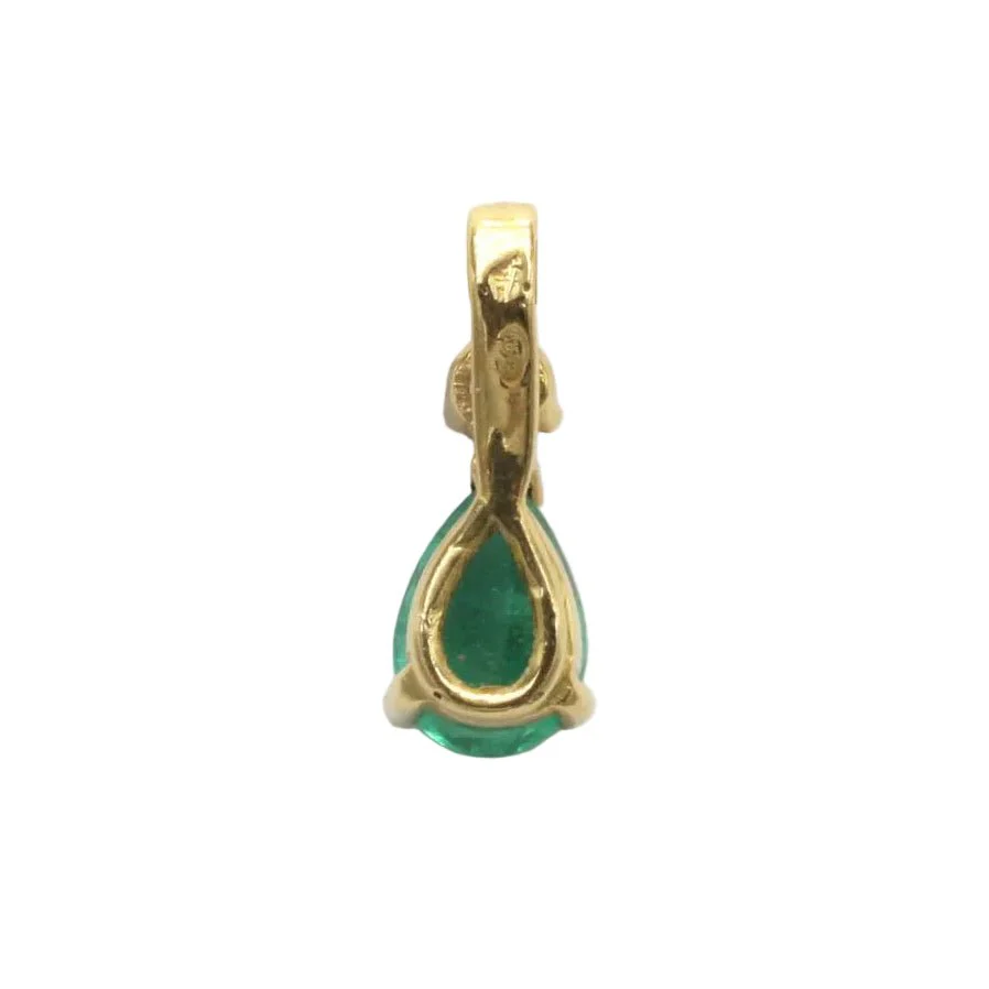 Yellow gold, Emerald and Diamond Pendant - Image 5