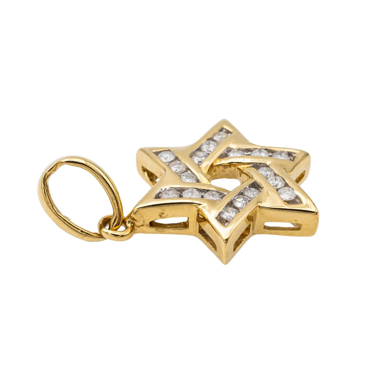 Yellow Gold Diamond Star Pendant - Image 6