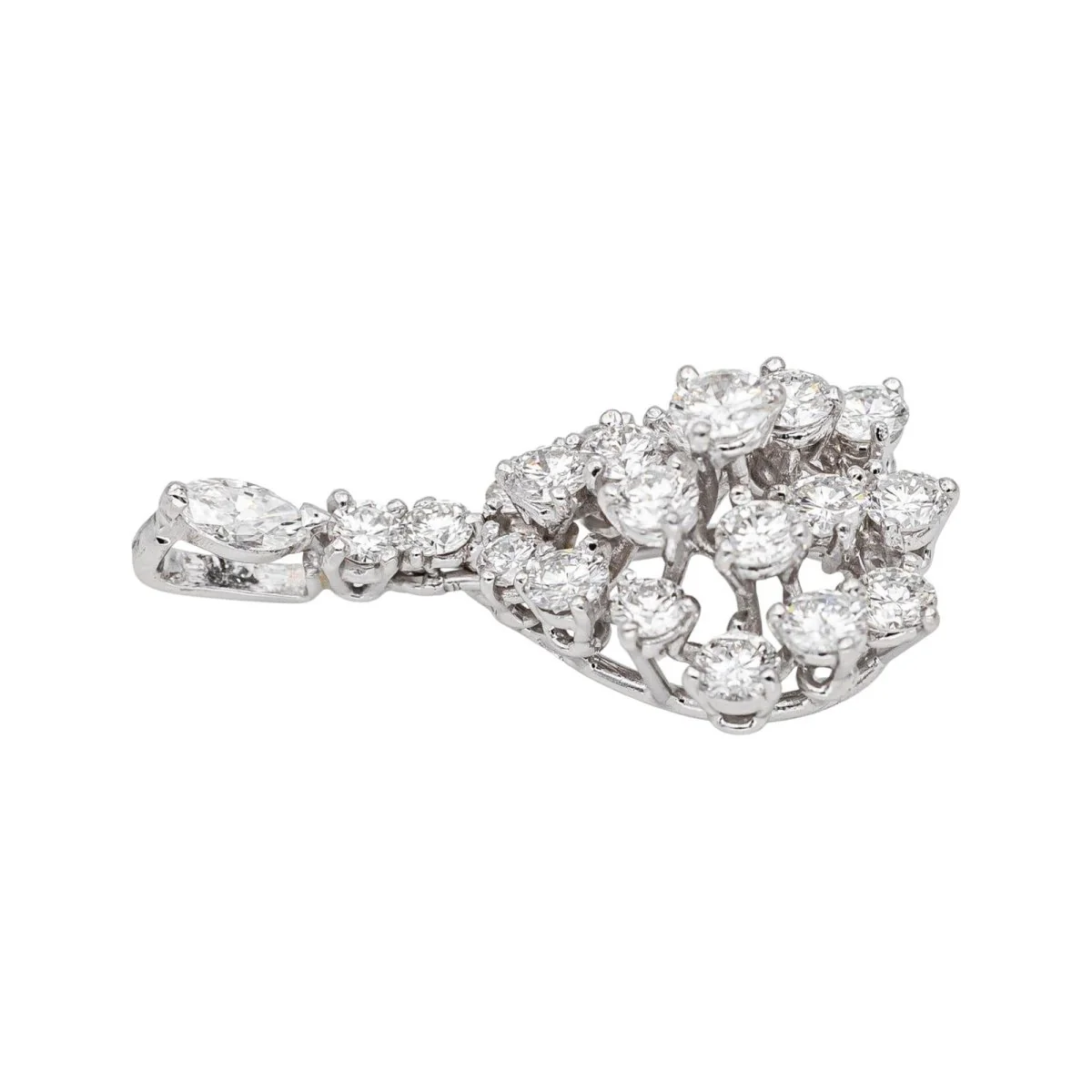 Pendant in white gold and diamonds. - Image 4