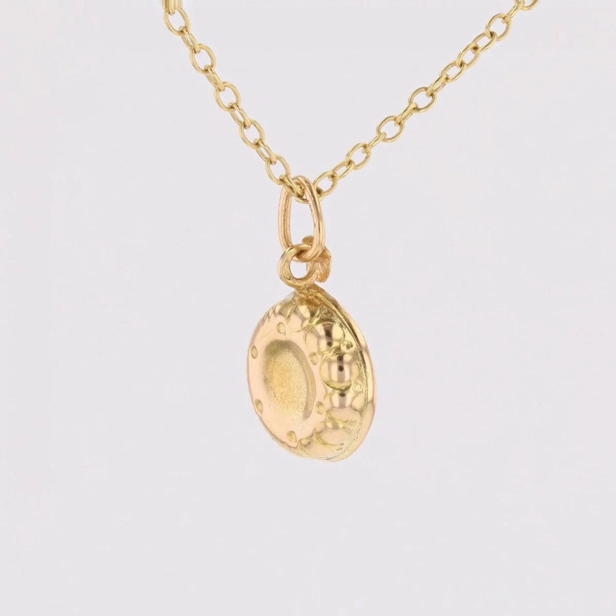 Tastevin pendant in yellow gold - Image 4