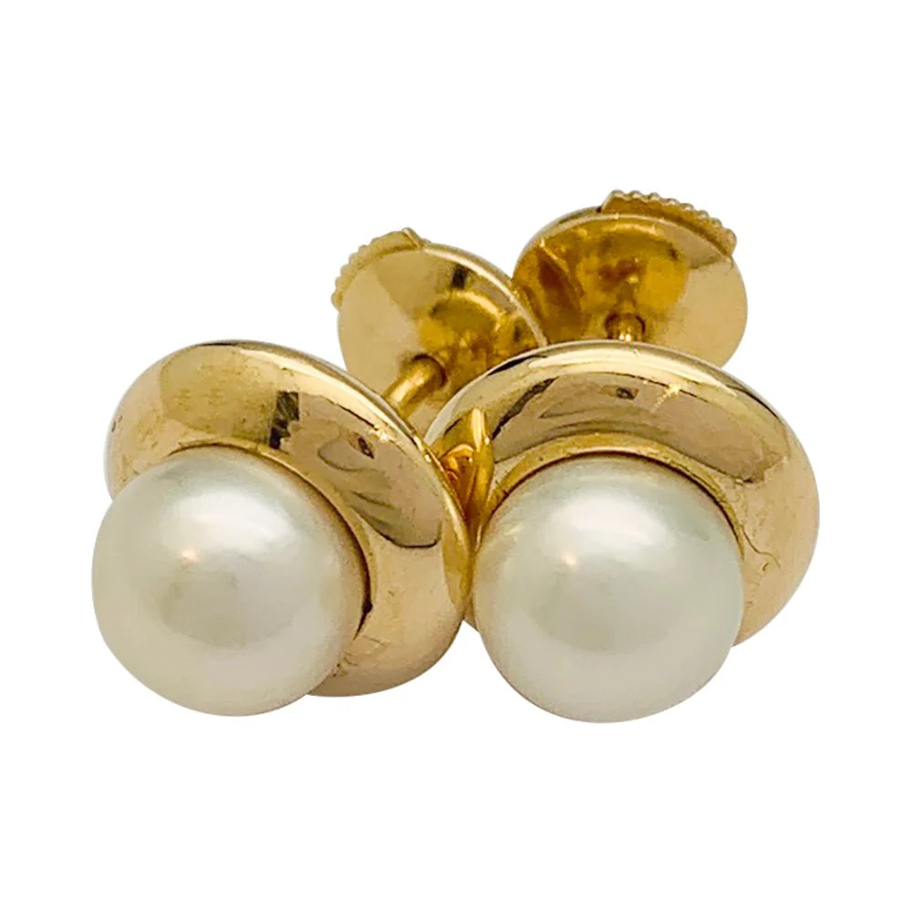 Cartier chips, yellow gold, pearls - Image 3