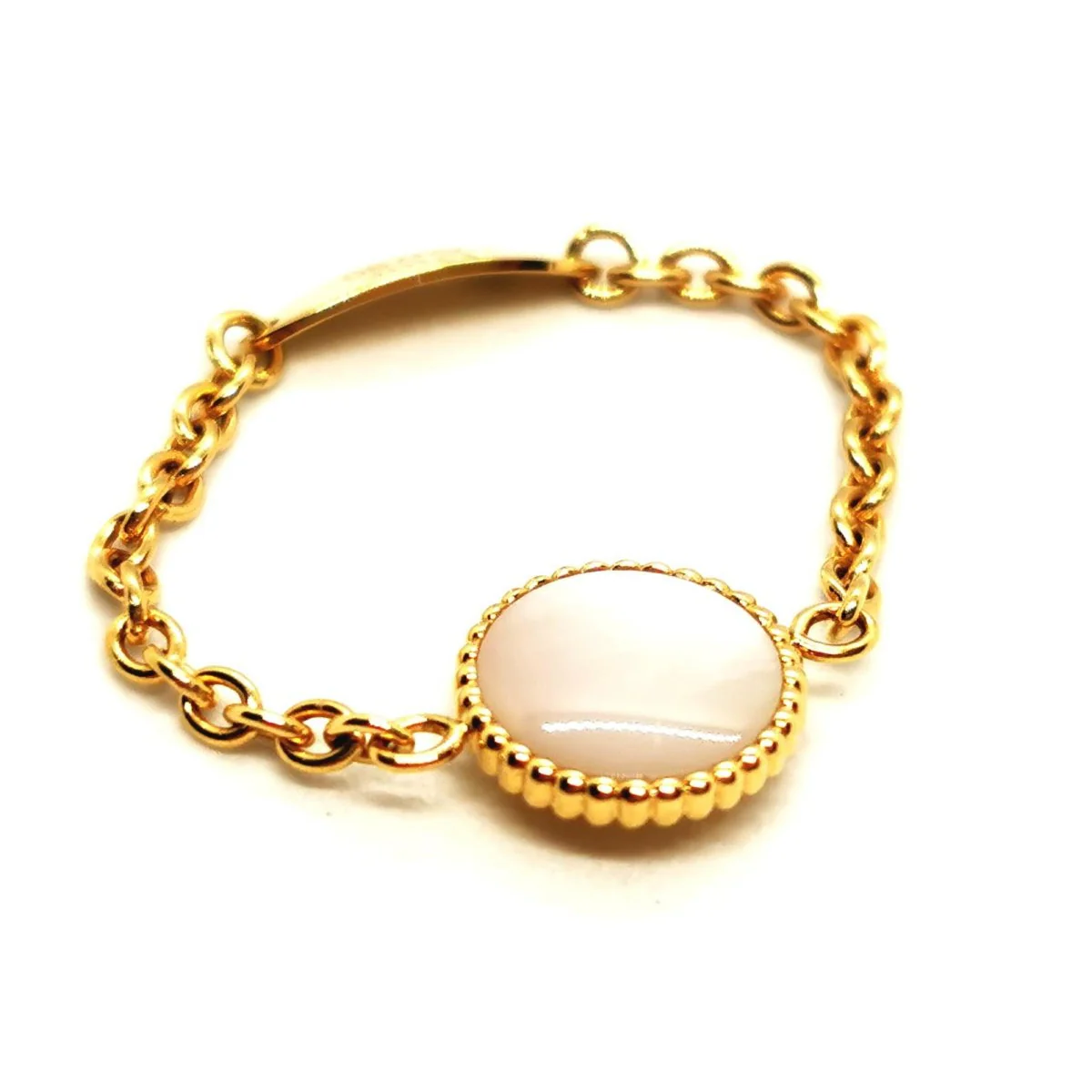 Compass Rose Ring Chain Yellow Gold Diamond - Image 3