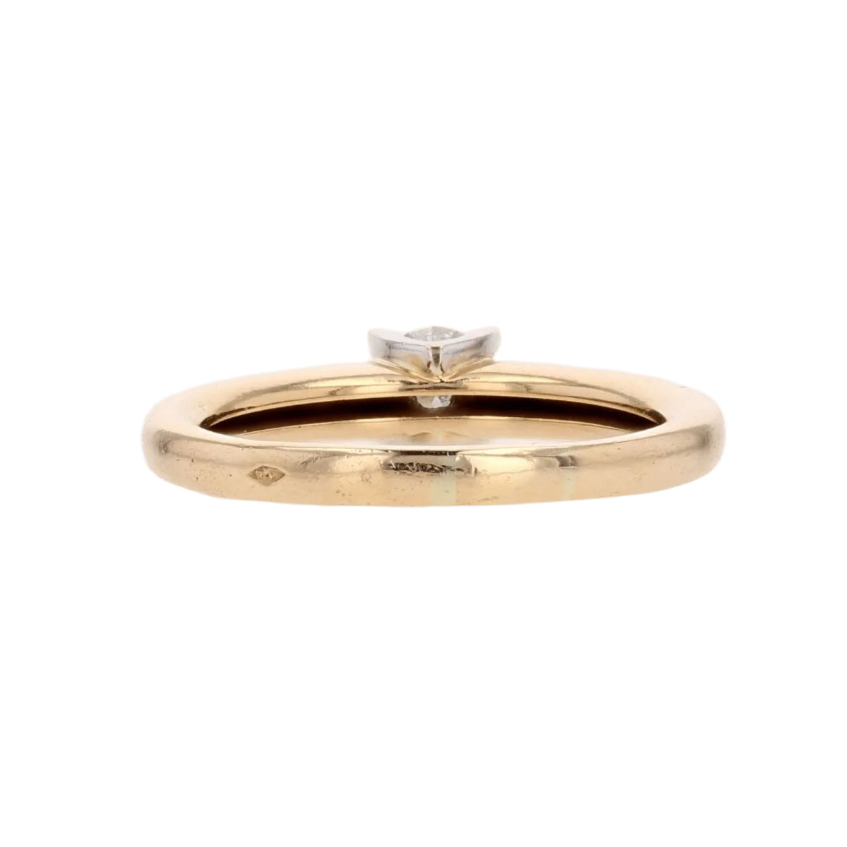 Solitaire diamond gold bezel - Image 4