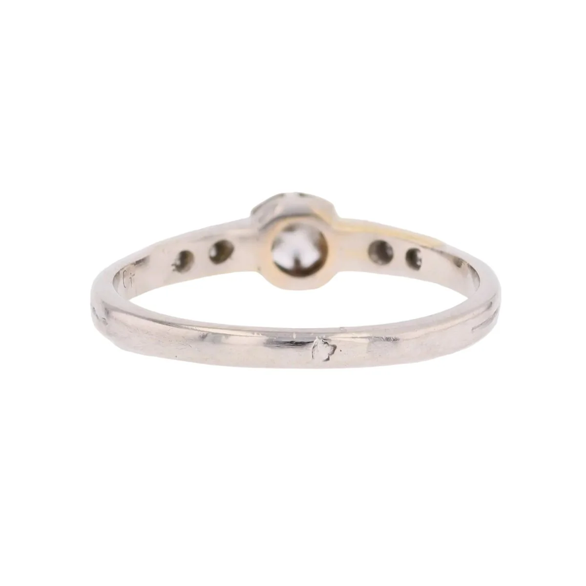 Ring Solitaire in paltinium and diamonds - Image 4