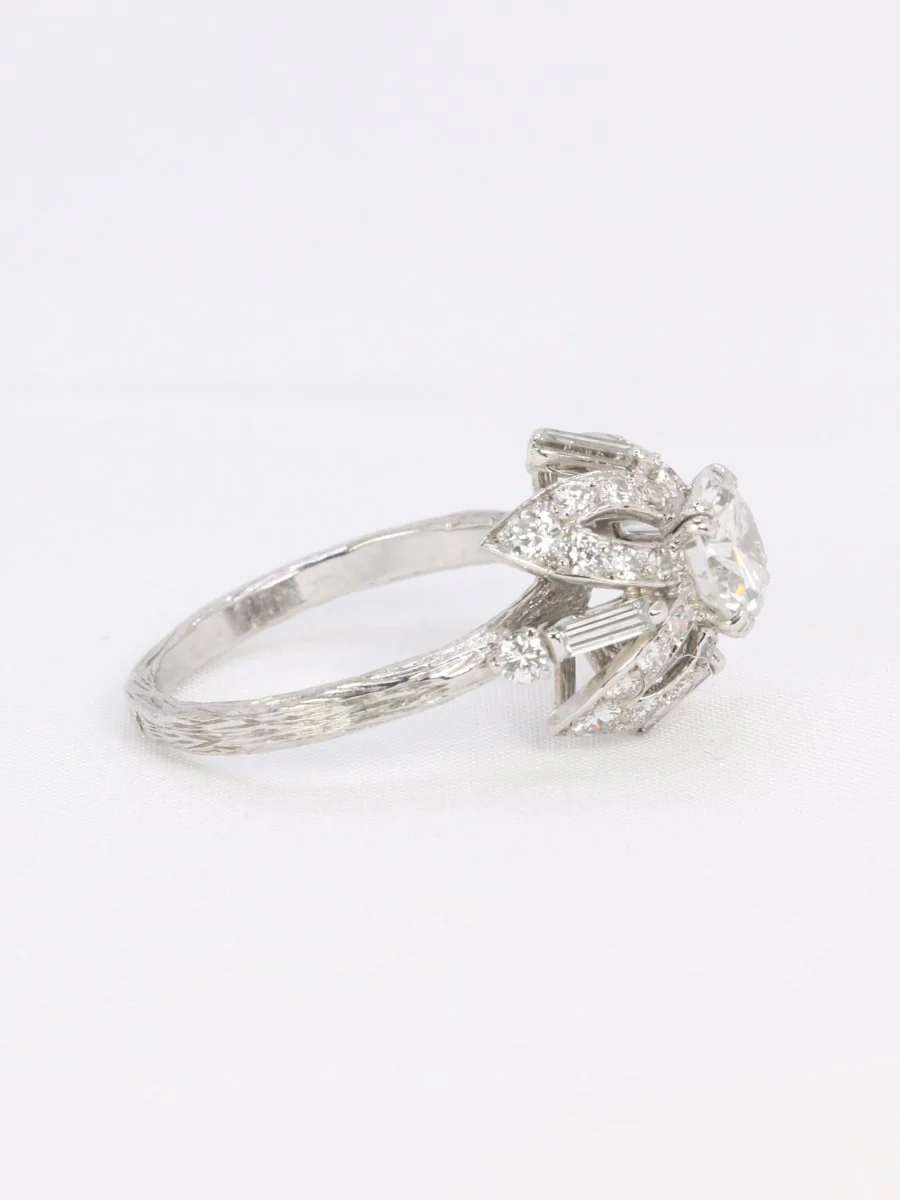 Ring Solitaire STERLE PARIS in paltinium and diamond - Image 6