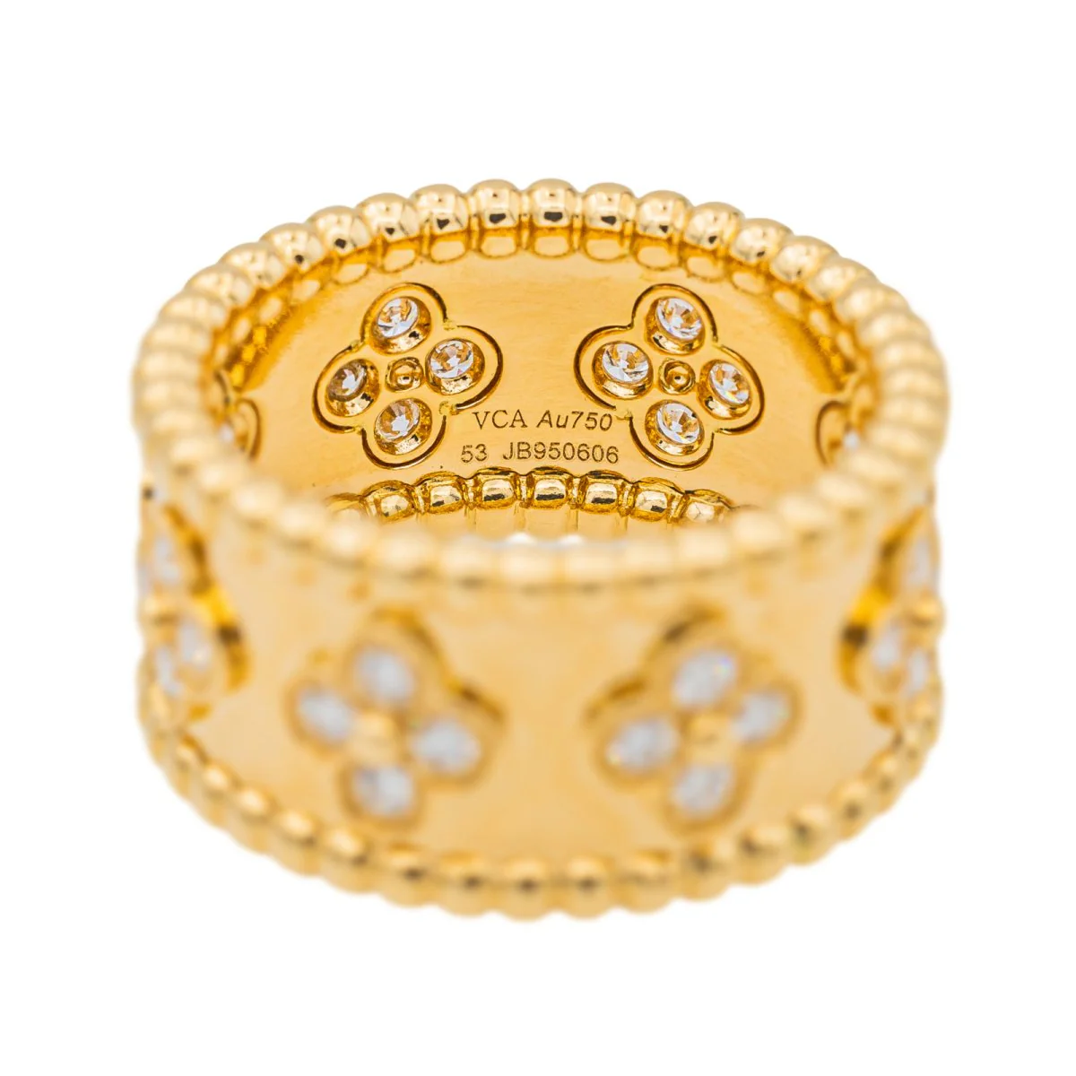 VAN CLEEF &amp; ARPELS "Perlée" ring in yellow gold and diamonds - Image 5
